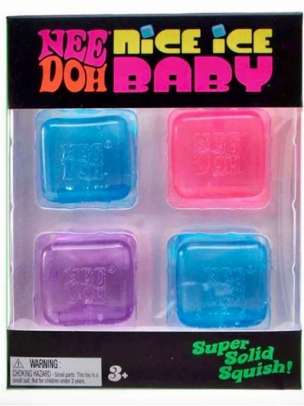 NeeDoh Nice Ice Baby 4-pack! Pink, Blue and Purple! Authentic from Walmart!